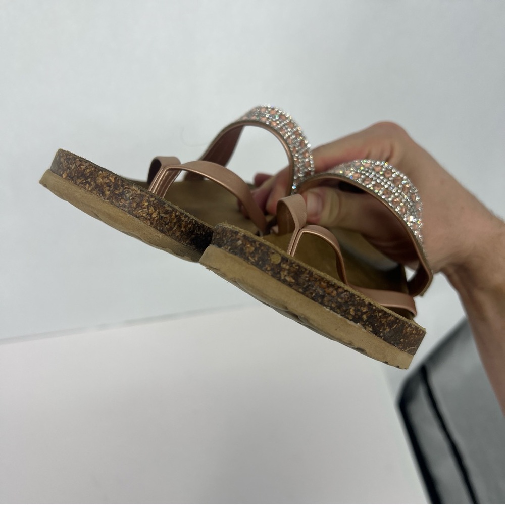 Stylish Bronze Rhinestone Sandals - Picture 8 of 14